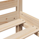 vidaXL tömör fenyőfa könyvespolcos ágy matrac nélkül 200 x 200 cm