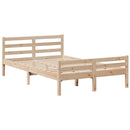 vidaXL tömör fenyőfa könyvespolcos ágy matrac nélkül 135 x 190 cm