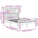 vidaXL fehér tömör fenyőfa könyvespolcos ágy matrac nélkül 135x190 cm