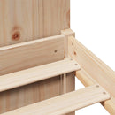 vidaXL tömör fenyőfa könyvespolcos ágy matrac nélkül 135 x 190 cm