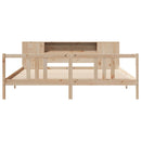 vidaXL tömör fenyőfa könyvespolcos ágy matrac nélkül 180 x 200 cm