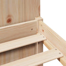 vidaXL tömör fenyőfa könyvespolcos ágy matrac nélkül 180 x 200 cm