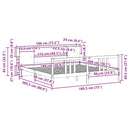 vidaXL tömör fenyőfa könyvespolcos ágy matrac nélkül 180 x 200 cm