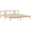 vidaXL tömör fenyőfa könyvespolcos ágy matrac nélkül 200 x 200 cm