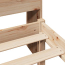 vidaXL tömör fenyőfa könyvespolcos ágy matrac nélkül 90 x 190 cm