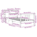 vidaXL tömör fenyőfa könyvespolcos ágy matrac nélkül 90 x 190 cm