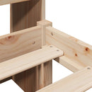 vidaXL tömör fenyőfa könyvespolcos ágy matrac nélkül 90 x 190 cm