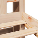 vidaXL tömör fenyőfa könyvespolcos ágy matrac nélkül 75 x 190 cm