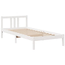 vidaXL fehér tömör fenyőfa könyvespolcos ágy matrac nélkül 90 x 200 cm
