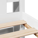 vidaXL fehér tömör fenyőfa könyvespolcos ágy matrac nélkül 140x200 cm