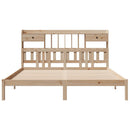 vidaXL tömör fenyőfa könyvespolcos ágy matrac nélkül 180 x 200 cm