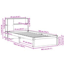 vidaXL tömör fenyőfa könyvespolcos ágy matrac nélkül 75 x 190 cm