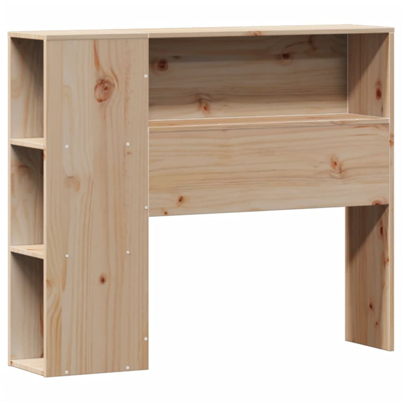 vidaXL tömör fenyőfa könyvespolcos ágy matrac nélkül 90 x 190 cm