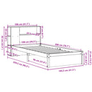 vidaXL fehér tömör fenyőfa könyvespolcos ágy matrac nélkül 100x200 cm