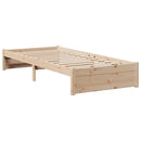 vidaXL tömör fenyőfa könyvespolcos ágy matrac nélkül 75 x 190 cm