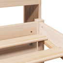 vidaXL tömör fenyőfa könyvespolcos ágy matrac nélkül 90 x 190 cm