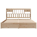 vidaXL tömör fenyőfa könyvespolcos ágy matrac nélkül 180 x 200 cm