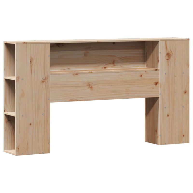 vidaXL tömör fenyőfa könyvespolcos ágy matrac nélkül 140 x 200 cm