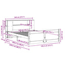 vidaXL fehér tömör fenyőfa könyvespolcos ágy matrac nélkül 140x200 cm