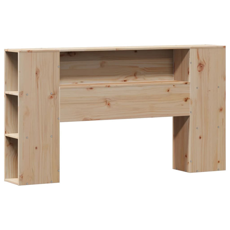 vidaXL tömör fenyőfa könyvespolcos ágy matrac nélkül 160 x 200 cm