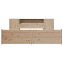 vidaXL tömör fenyőfa könyvespolcos ágy matrac nélkül 180 x 200 cm