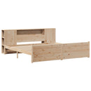 vidaXL tömör fenyőfa könyvespolcos ágy matrac nélkül 200 x 200 cm