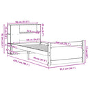 vidaXL tömör fenyőfa könyvespolcos ágy matrac nélkül 90 x 200 cm