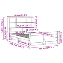 vidaXL tömör fenyőfa könyvespolcos ágy matrac nélkül 150 x 200 cm