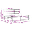 vidaXL fehér tömör fenyőfa könyvespolcos ágy matrac nélkül 180x200 cm