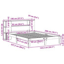 vidaXL fehér tömör fenyőfa könyvespolcos ágy matrac nélkül 140x200 cm