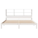 vidaXL fehér tömör fenyőfa könyvespolcos ágy matrac nélkül 180x200 cm