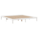 vidaXL fehér tömör fenyőfa könyvespolcos ágy matrac nélkül 180x200 cm