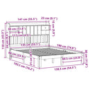 vidaXL fehér tömör fenyőfa könyvespolcos ágy matrac nélkül 135x190 cm