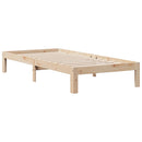 vidaXL tömör fenyőfa könyvespolcos ágy matrac nélkül 90 x 200 cm