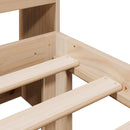 vidaXL tömör fenyőfa könyvespolcos ágy matrac nélkül 90 x 200 cm