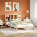 vidaXL tömör fenyőfa könyvespolcos ágy matrac nélkül 140 x 200 cm