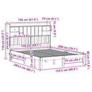 vidaXL fehér tömör fenyőfa könyvespolcos ágy matrac nélkül 150x200 cm