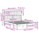 vidaXL fehér tömör fenyőfa könyvespolcos ágy matrac nélkül 160x200 cm