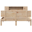 vidaXL tömör fenyőfa könyvespolcos ágy matrac nélkül 135 x 190 cm