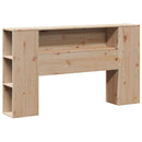 vidaXL tömör fenyőfa könyvespolcos ágy matrac nélkül 135 x 190 cm