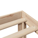 vidaXL tömör fenyőfa könyvespolcos ágy matrac nélkül 135 x 190 cm