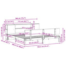 vidaXL fehér tömör fenyőfa könyvespolcos ágy matrac nélkül 180x200 cm