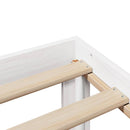 vidaXL fehér tömör fenyőfa könyvespolcos ágy matrac nélkül 75 x 190 cm