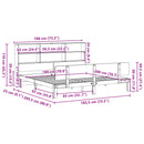 vidaXL fehér tömör fenyőfa könyvespolcos ágy matrac nélkül 180x200 cm