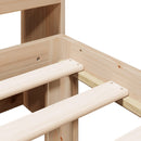 vidaXL tömör fenyőfa könyvespolcos ágy matrac nélkül 75 x 190 cm