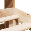 vidaXL tömör fenyőfa könyvespolcos ágy matrac nélkül 135 x 190 cm