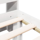 vidaXL fehér tömör fenyőfa könyvespolcos ágy matrac nélkül 90 x 200 cm