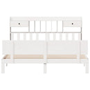 vidaXL fehér tömör fenyőfa könyvespolcos ágy matrac nélkül 180x200 cm