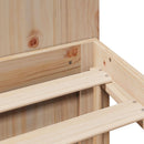 vidaXL tömör fenyőfa könyvespolcos ágy matrac nélkül 180 x 200 cm