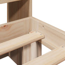 vidaXL tömör fenyőfa könyvespolcos ágy matrac nélkül 160 x 200 cm